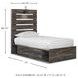 Drystan Twin Panel Bed with Side Storage Drawers