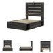 Drystan Full Panel Bed with Side Storage Drawers