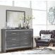 Lodanna Gray 6 Drawer Dresser and Rectangular Mirror