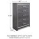 Lodanna Gray 5 Drawer Chest