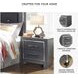 Lodanna Gray Two Drawer Nightstand