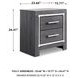 Lodanna Gray Two Drawer Nightstand