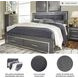 Lodanna Gray King Upholstered Panel Storage Bed