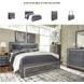 Lodanna Gray King Upholstered Panel Storage Bed