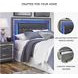 Lodanna Gray Queen Upholstered Platform Storage Bed