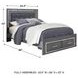 Lodanna Gray Queen Upholstered Platform Storage Bed