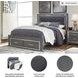 Lodanna Gray Queen Upholstered Panel Storage Bed
