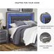 Lodanna Gray Queen Upholstered Panel Storage Bed