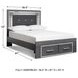 Lodanna Gray Full Upholstered Panel Storage Bed