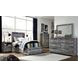 Baystorm Gray 6 Drawer Dresser and Rectangular Mirror