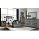 Baystorm Gray 6 Drawer Dresser and Rectangular Mirror