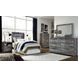 Baystorm Gray 6 Drawer Dresser and Rectangular Mirror
