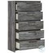 Baystorm Gray Youth Storage Panel Bedroom Set with 4 Drawers and LED