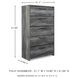 Baystorm Gray 5 Drawer Chest