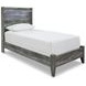 Baystorm Gray Twin Panel Bed with LED