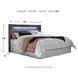 Baystorm Gray King Storage Panel Headboard with LED