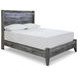 Baystorm Gray Full Panel Bed with LED