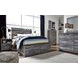 Baystorm Gray Full Storage Panel Bed with 4 Drawers and LED