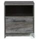 Baystorm Gray Youth Storage Panel Bedroom Set with 4 Drawers and LED