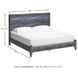 Baystorm Gray King Panel Bed