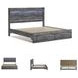 Baystorm Gray King Platform Storage Bed