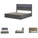 Baystorm Gray King Platform Single Side Under Bed Storage Bed