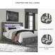 Baystorm Gray King Platform Double Under Bed Storage Bed