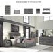 Baystorm Gray King Platform Double Under Bed Storage Bed