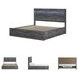 Baystorm Gray King Platform Double Under Bed Storage Bed