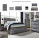 Baystorm Gray Full Double Under Bed Storage Platform Bed