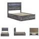 Baystorm Gray Full Double Under Bed Storage Platform Bed
