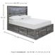 Baystorm Gray Full Double Under Bed Storage Platform Bed