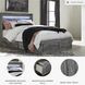 Baystorm Gray Queen Platform Double Under Bed Storage Bed