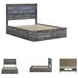 Baystorm Gray Queen Platform Double Under Bed Storage Bed