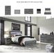 Baystorm Gray Queen Platform Storage Bed