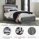 Baystorm Gray Queen Platform Storage Bed