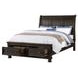 B02255 Brown Queen Sleigh Storage Bed