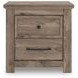 Stanziford Brown 2 Drawer Nightstand with USB Charging