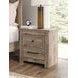 Stanziford Brown 2 Drawer Nightstand with USB Charging