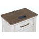 B00226 White And Brown Nightstand
