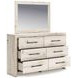 Lawroy Light Natural 6 Drawer Dresser and Rectangular Mirror