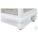 Island Haven Dapple Grey and Blanc 1 Drawer and 2 Door Nightstand with USB Charging