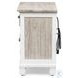 Island Haven Dapple Grey and Blanc 1 Drawer and 2 Door Nightstand with USB Charging