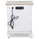 Island Haven Dapple Grey and Blanc 1 Drawer and 2 Door Nightstand with USB Charging