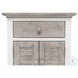 Island Haven Dapple Grey and Blanc 1 Drawer and 2 Door Nightstand with USB Charging