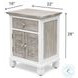 Island Haven Dapple Grey and Blanc 1 Drawer and 2 Door Nightstand with USB Charging
