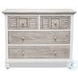 Island Haven Dapple Grey and Blanc 4 Drawer Chest
