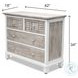 Island Haven Dapple Grey and Blanc 4 Drawer Chest