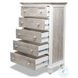 Island Haven Dapple Grey and Blanc 5 Drawer Chest