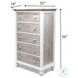 Island Haven Dapple Grey and Blanc 5 Drawer Chest